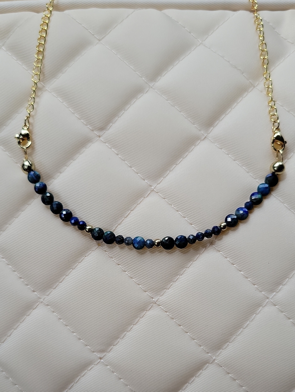 Faceted Lapiz Necklace